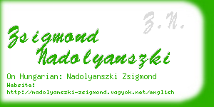 zsigmond nadolyanszki business card